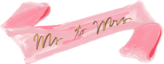 Textured Hand-drawn Bridal Ribbon